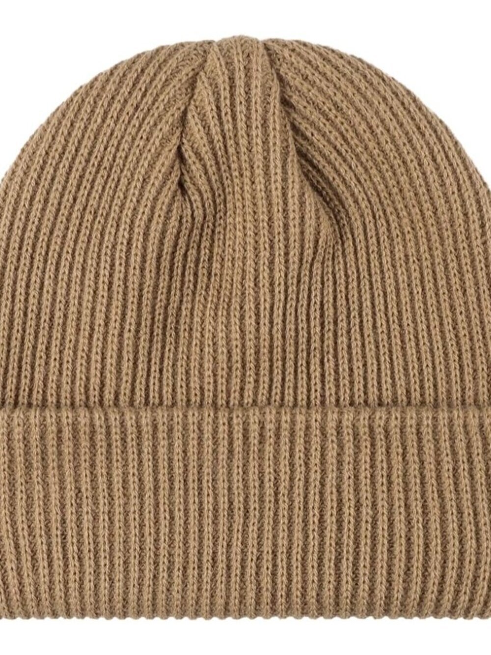 Unisex Deep Khaki Warm Thick Knit Cuffed Beanie Winter Pull-on Classic Skull Cap
